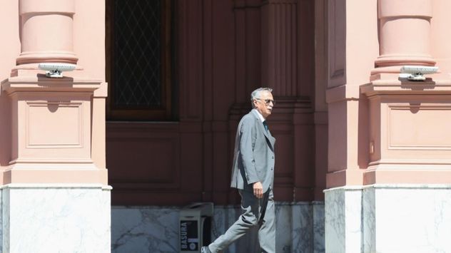 El ministro de Salud, Mario Lugones, durante una visita a la Casa Rosada. (Clarín)