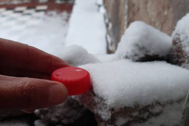Nieve en Pampa de Achala. (Gentileza Nidia Merlo)