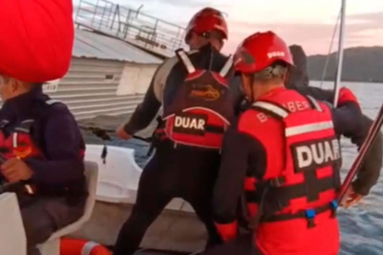 El rescate fue en el dique. (Policía)