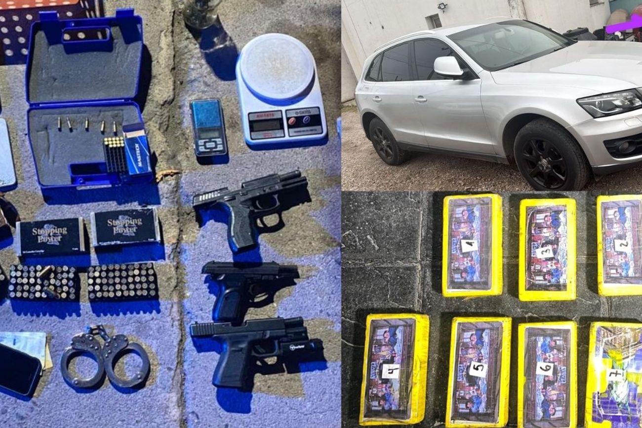 Fuerte operativo en barrio Müller: secuestran varios ladrillos de cocaína valuados en más de $ 50 millones, armas de fuego, vehículos y dinero. Hay dos detenidos y un prófugo.