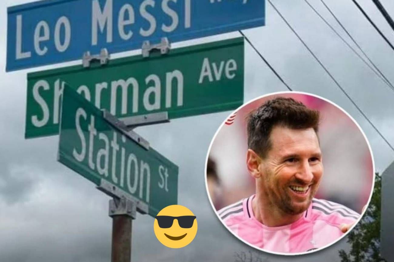 Una calle en honor a Lionel Messi.