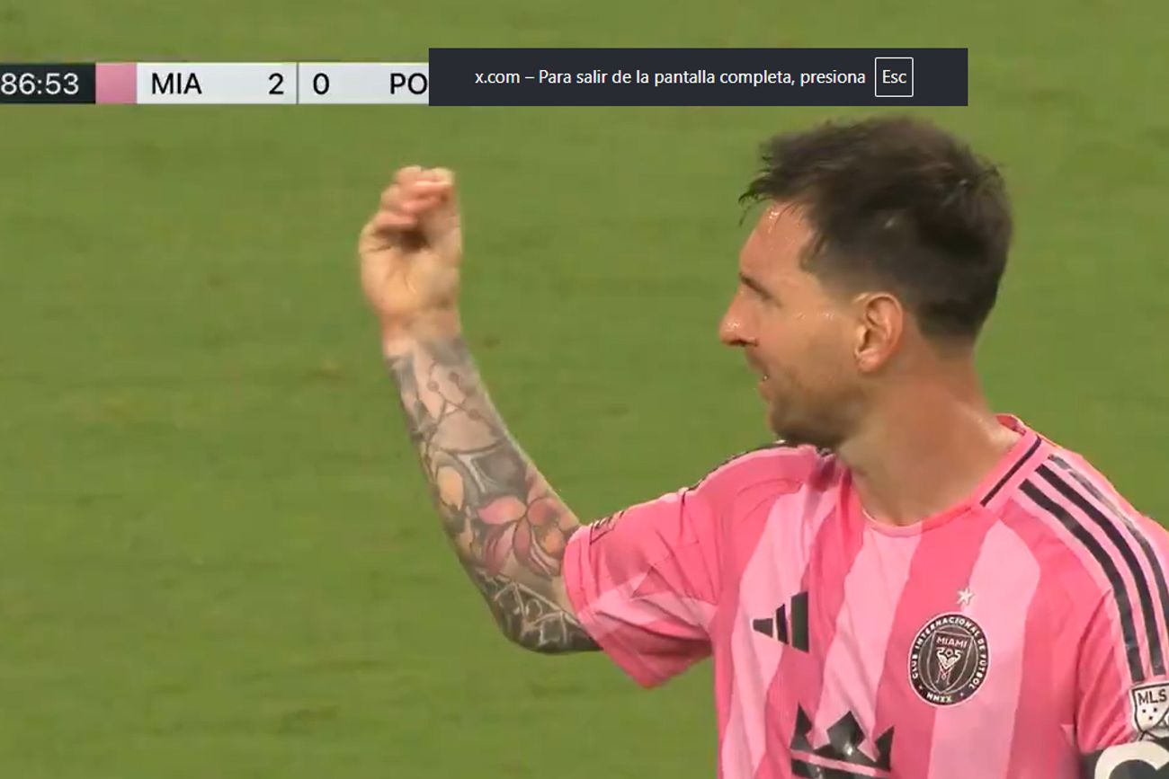 Lionel Messi en el partido de Inter Miami.
