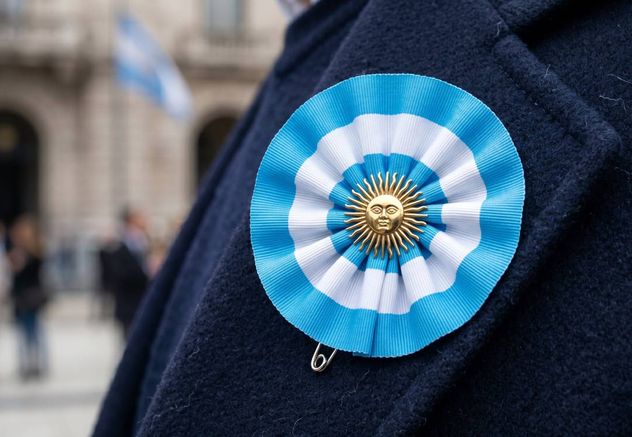 Escarapela argentina.