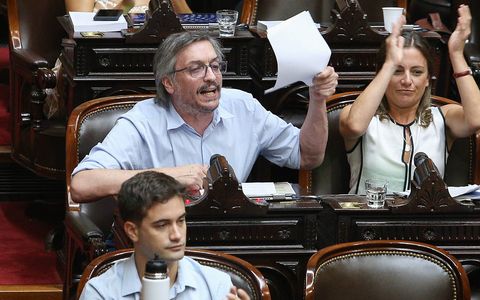 El diputado nacional Máximo Kirchner en su primer período en la Cámara Baja. 