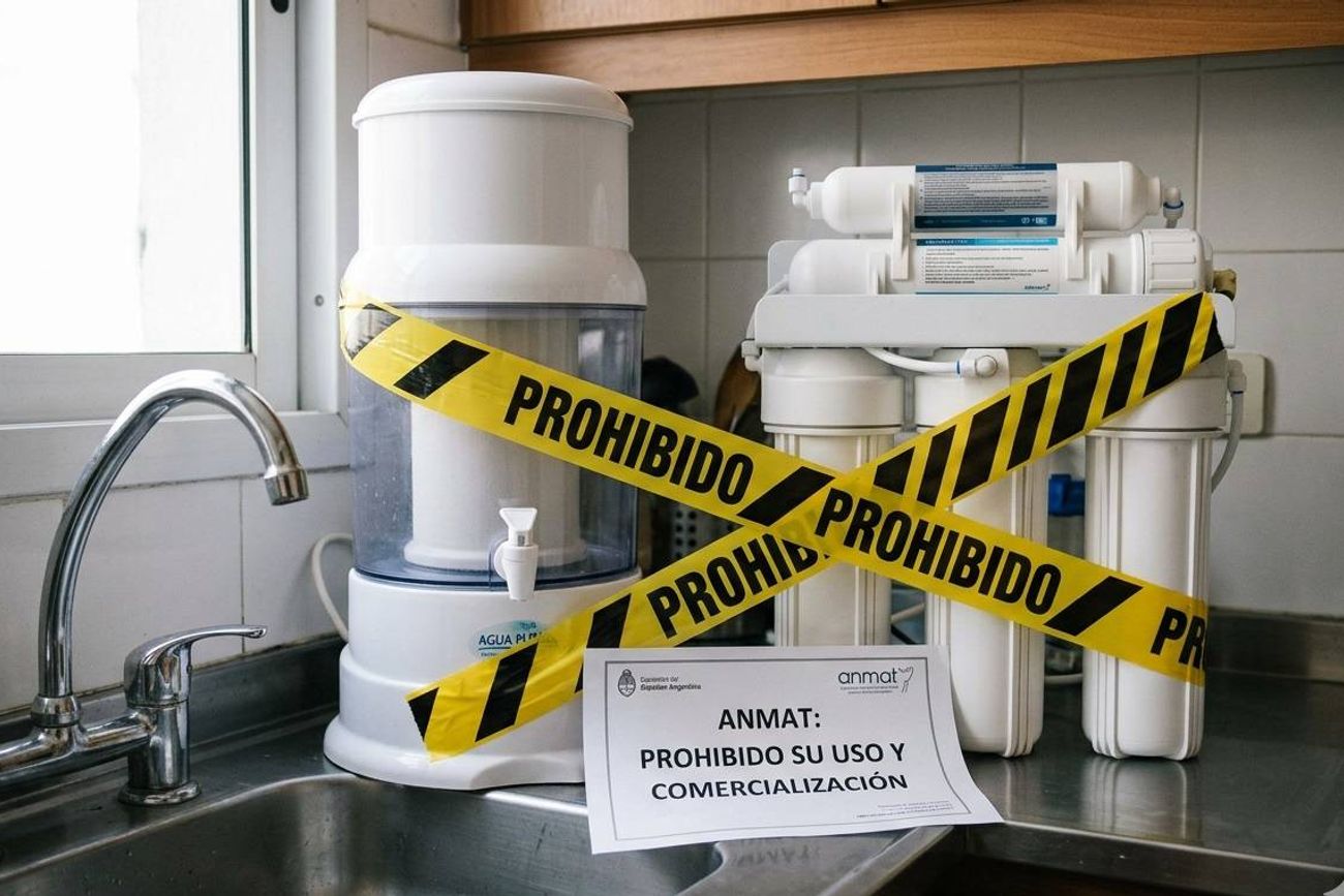 Anmat prohibió filtros de agua de varias marcas. 