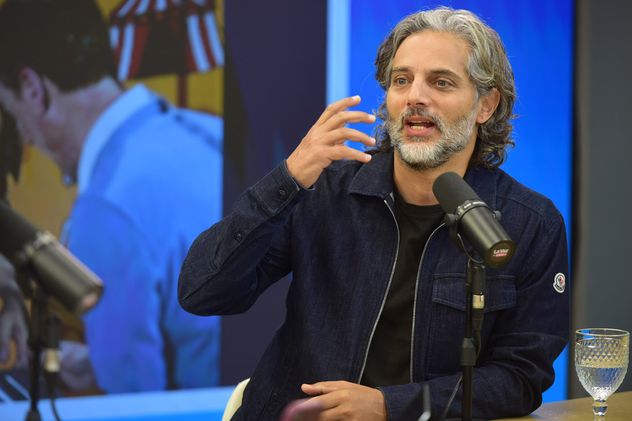 Joaquín Furriel, actor, en el streaming de La Voz en Vivo.  