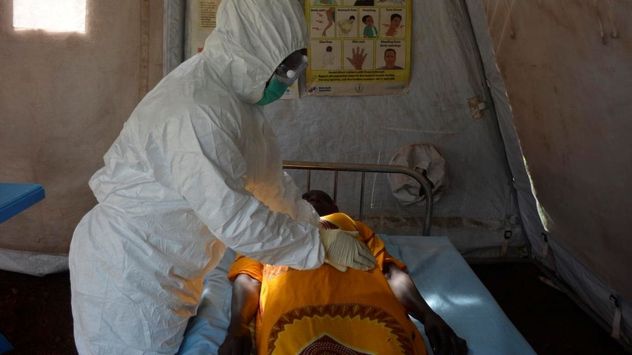 Brote de ébola en el Congo, África.