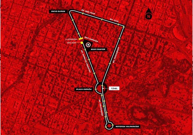El recorrido de la exhibición del Turismo de Carretera por toda la zona de Nueva Córdoba.