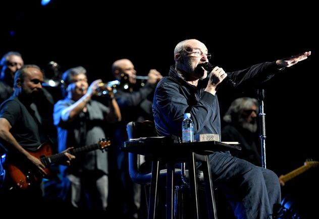 Phil Collins en un concierto en Buenos Aires, en 2018.