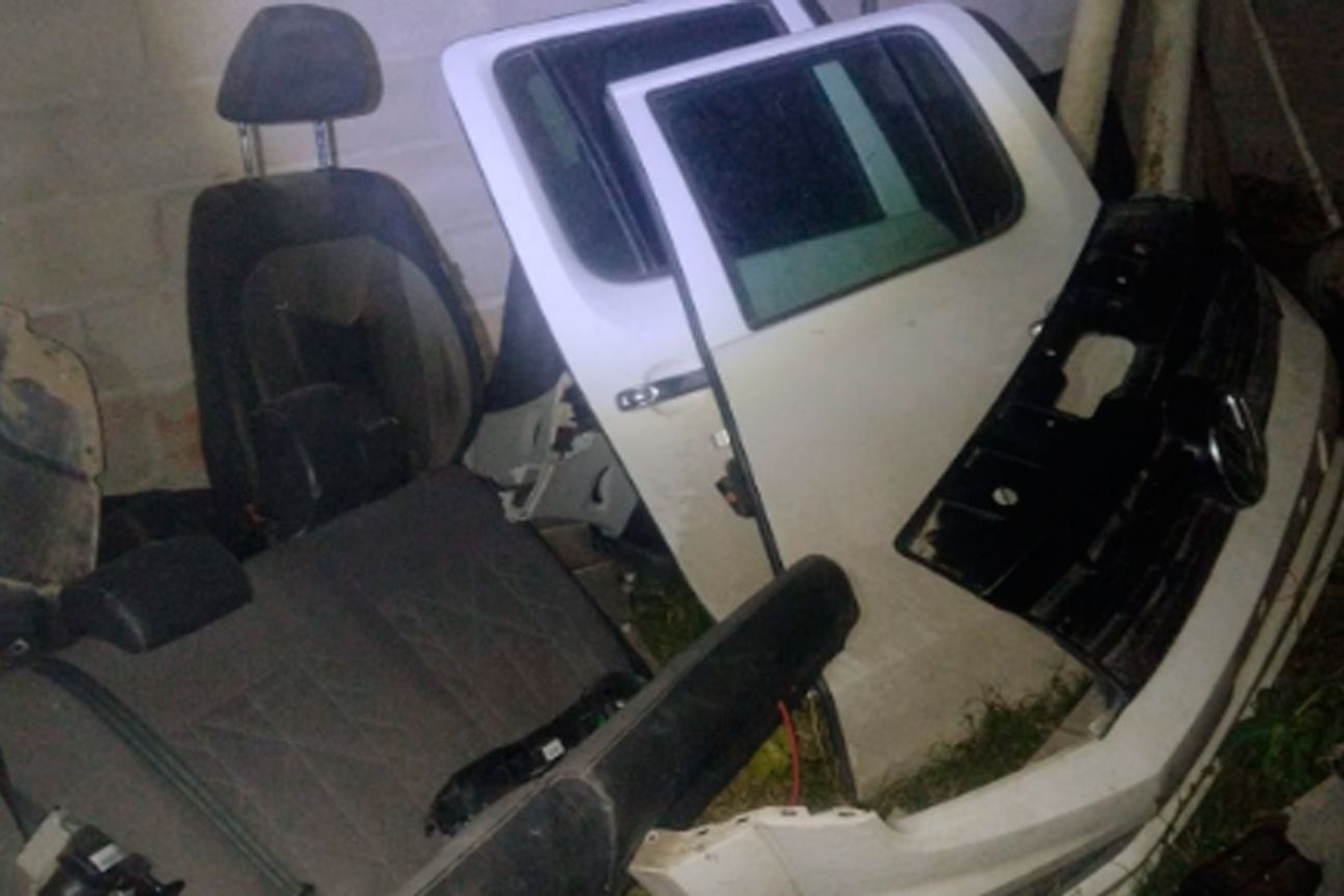Secuestro de autopartes robadas. (Policía)