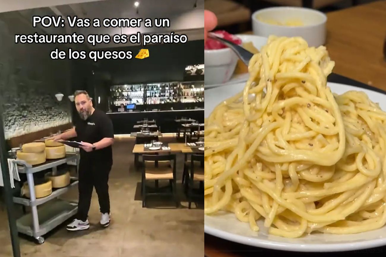Fue al paraíso de los quesos, lo atendió el dueño antes de abrir y probó una horma de 48 kilos