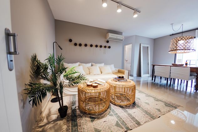 Las unidades disponibles son de un dormitorio, con una distribución pensada para disfrutar del paisaje y para favorecer la luminosidad.