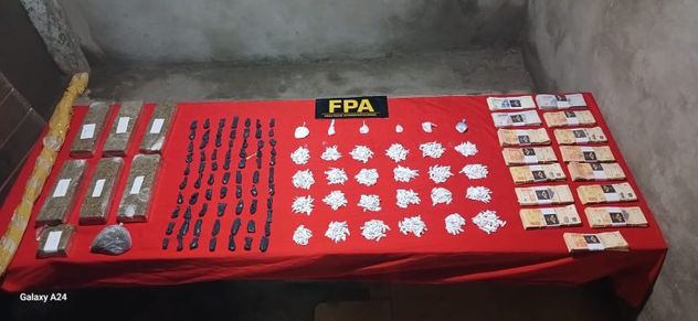 La droga secuestrada.