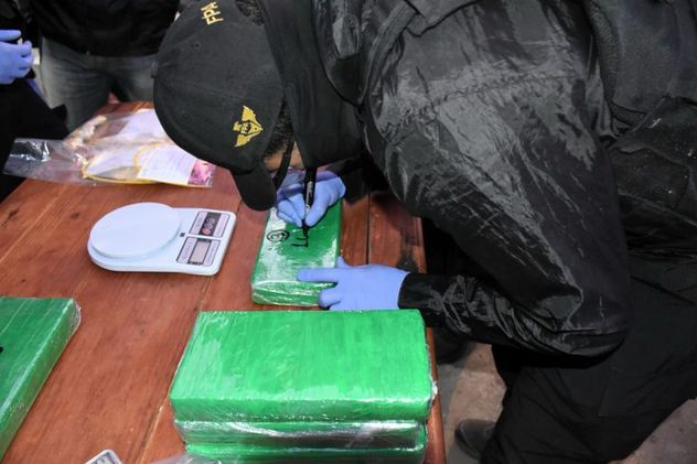 La droga secuestrada.