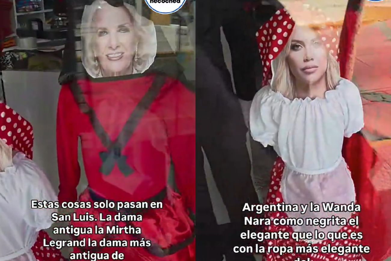 Le pusieron caras de famosos a los maniquíes del 25 de Mayo y estalló TikTok: "El granadero es Messi"