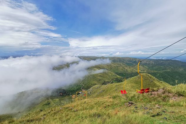Aerosilla en cerro Pan de Azúcar, Cosquín (Gentileza).