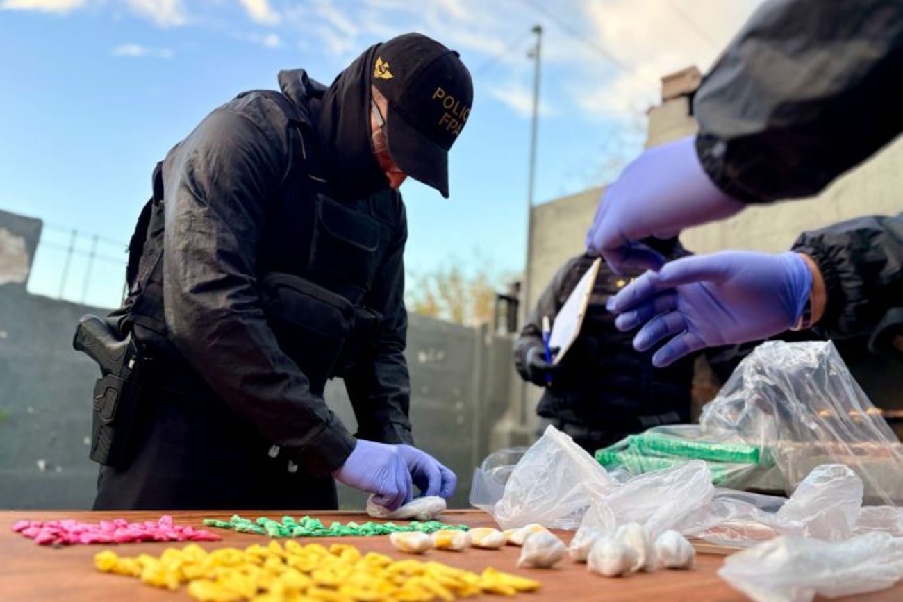 La droga secuestrada. 