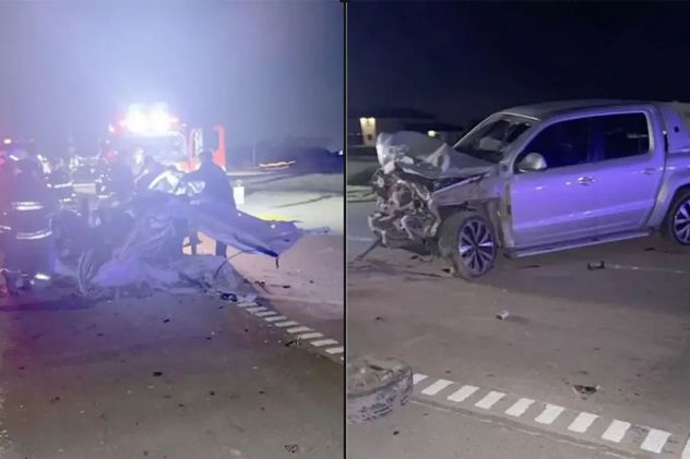 Buenos Aires: una camioneta embistió a un auto por atrás en la ruta 6 y murió una familia completa.
