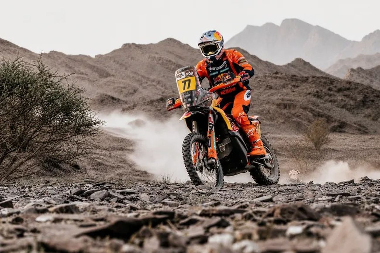 El salteño Luciano Benavides con KTM, marcó el mejor tiempo en el prólogo del Desafío Ruta 40 y largará último el lunes entre los 10 primeros ubicados. (Prensa Desafío Ruta 40)