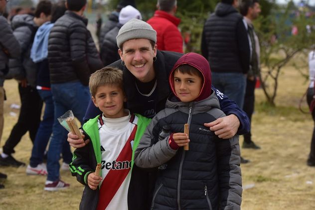 Hinchas de River en la final de la Liga Profesional de Fútbol.