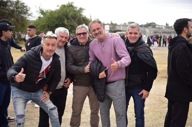 Hinchas de River en la final de la Liga Profesional de Fútbol.