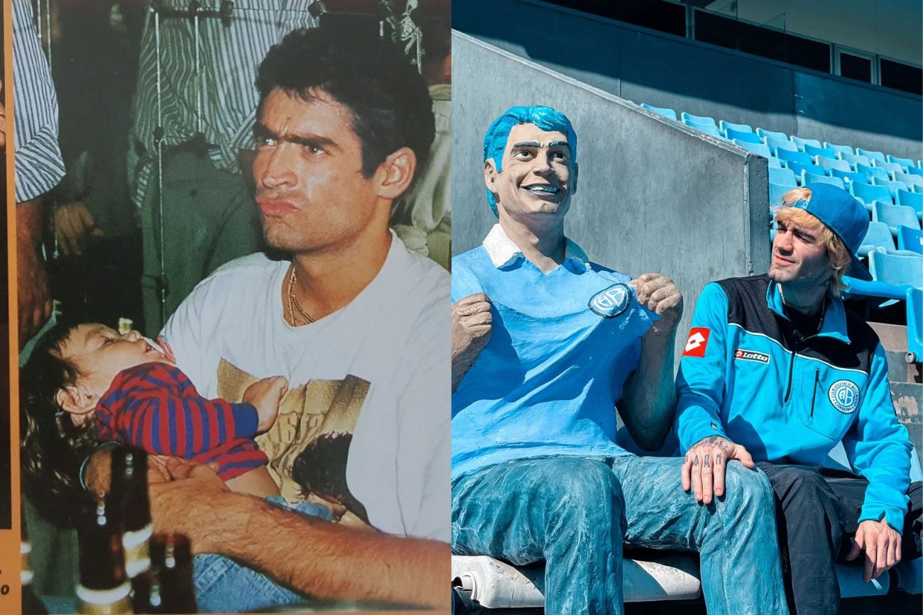 Ramiro Bueno celebró el cumpleaños de su papá y el triunfo de Belgrano.