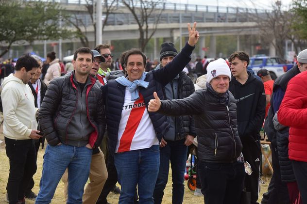 Hinchas de River en la final de la Liga Profesional de Fútbol.