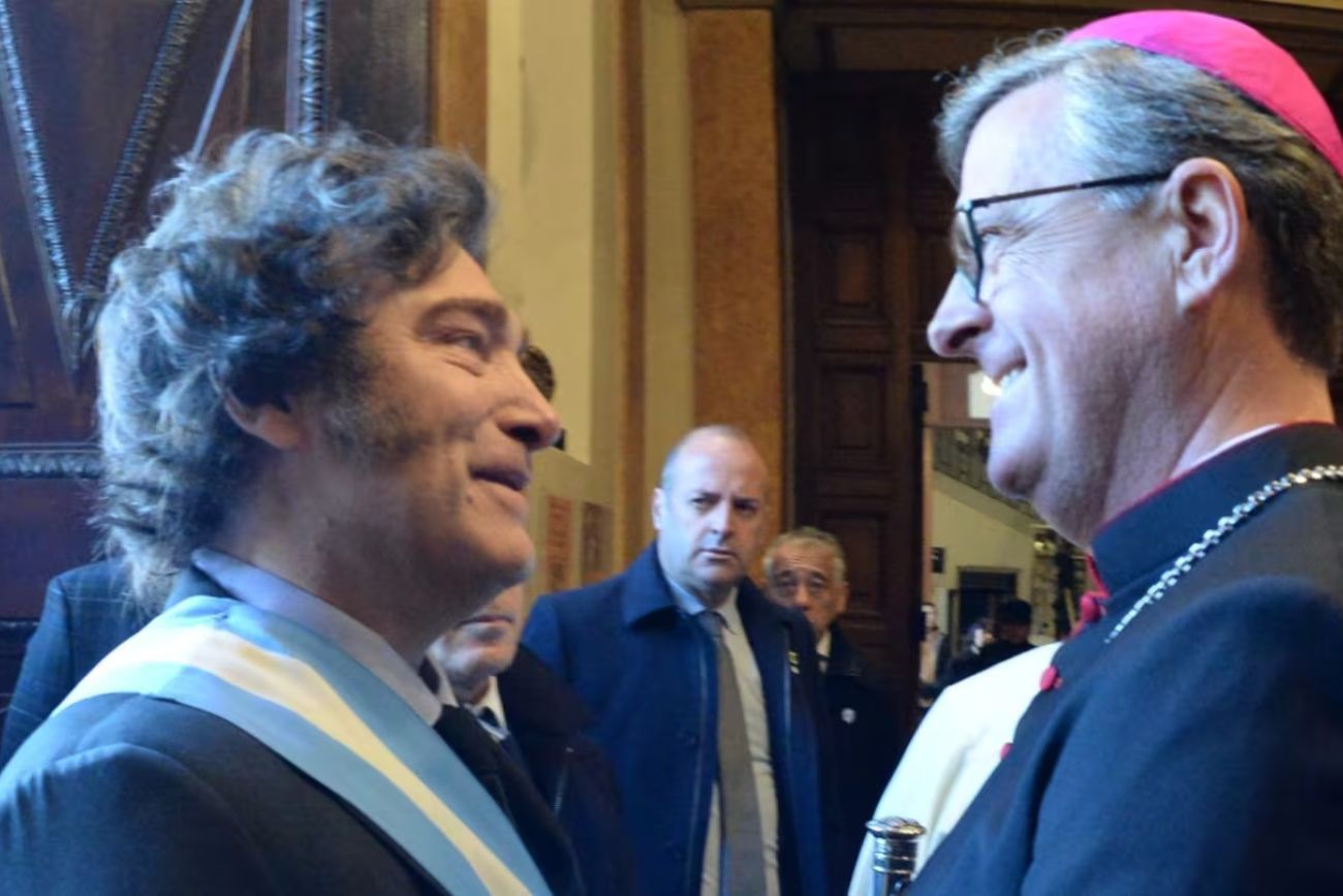 Javier Milei y el Arzobispo de Buenos Aires, Jorge García Cuerva
