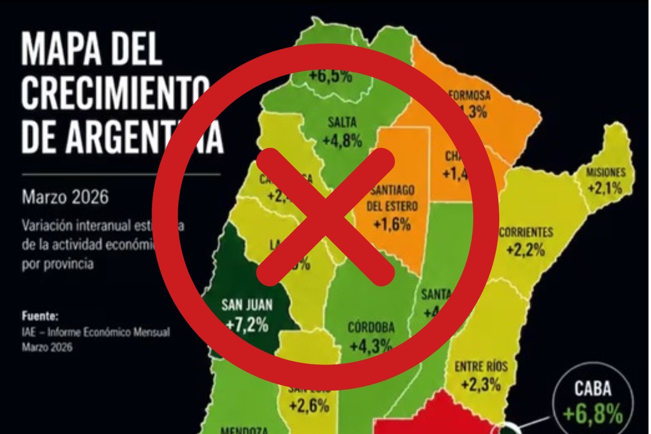 Sin Tucumán ni Malvinas: los errores del mapa que usó Milei para celebrar el crecimiento económico

