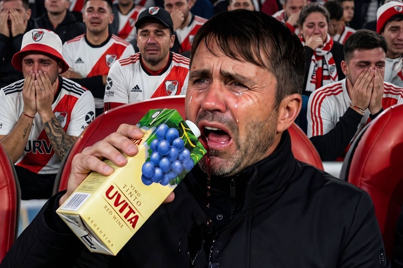 Chacho Coudet llora por los goles de Uvita.