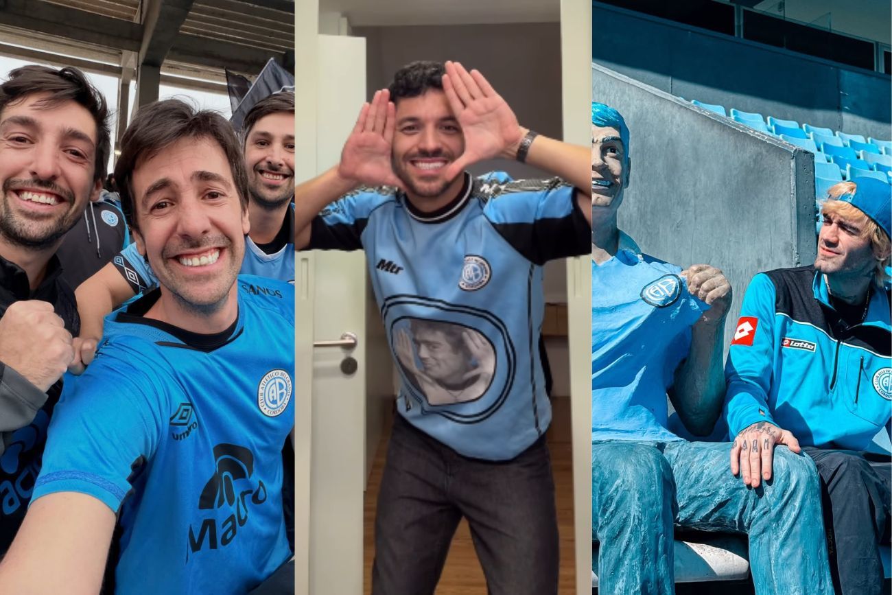 Los festejos de los famosos por el triunfo de Belgrano.