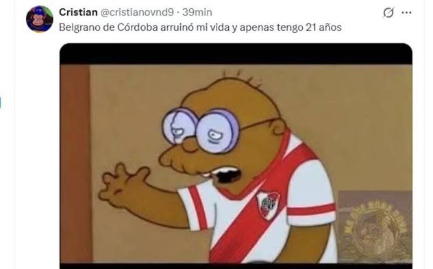 Más memes de Belgrano ante River.