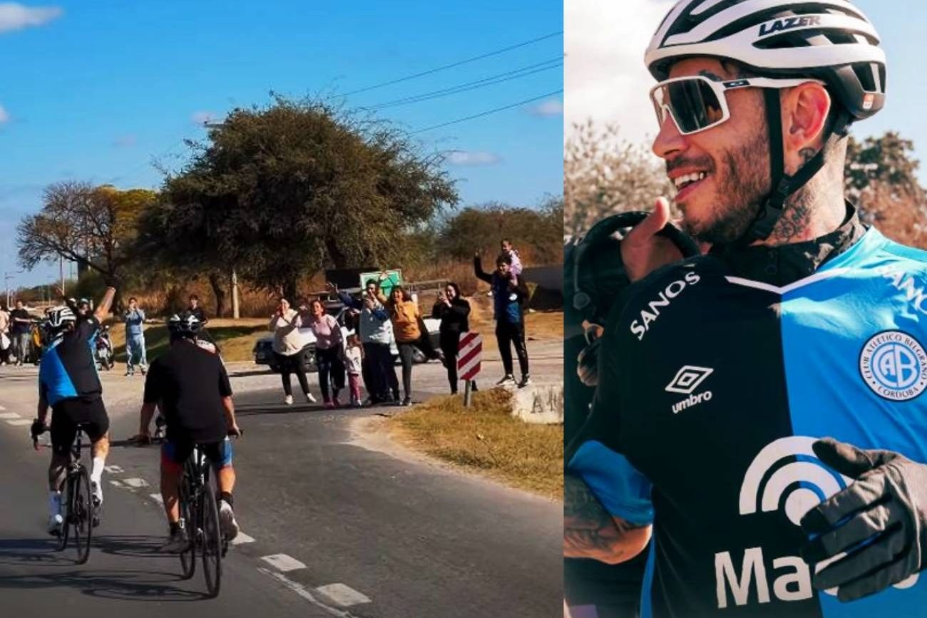 Ulises Bueno cumplió la promesa por Belgrano: se fue a Alta Gracia en bicicleta