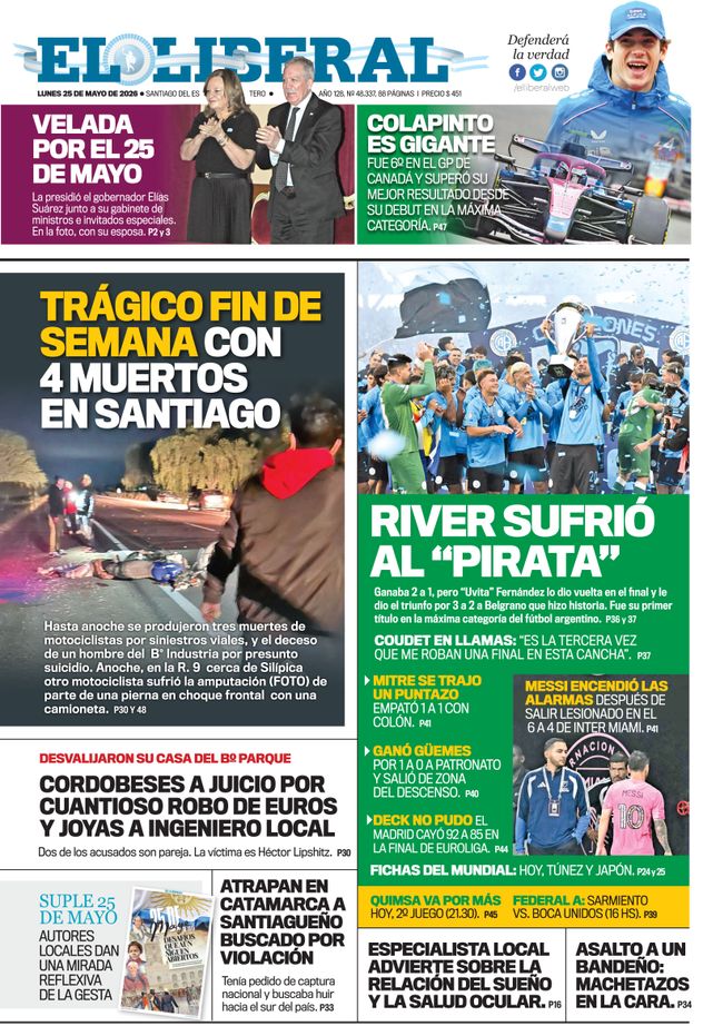 Las tapas de los diarios con Belgrano campeón.
