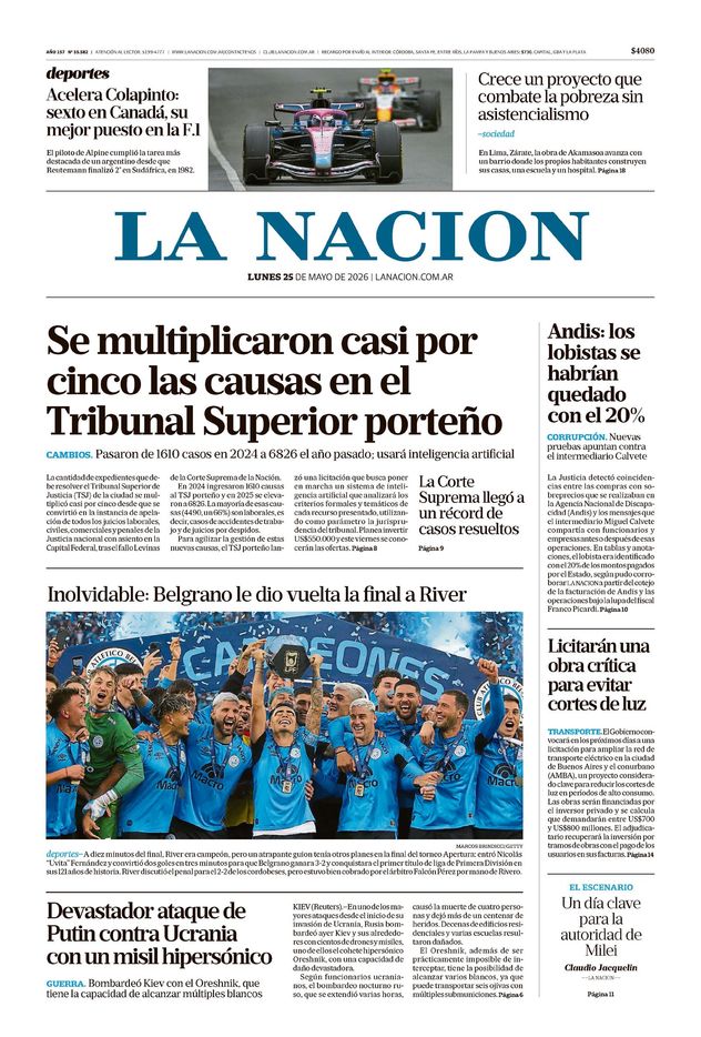 Las tapas de los diarios con Belgrano campeón.