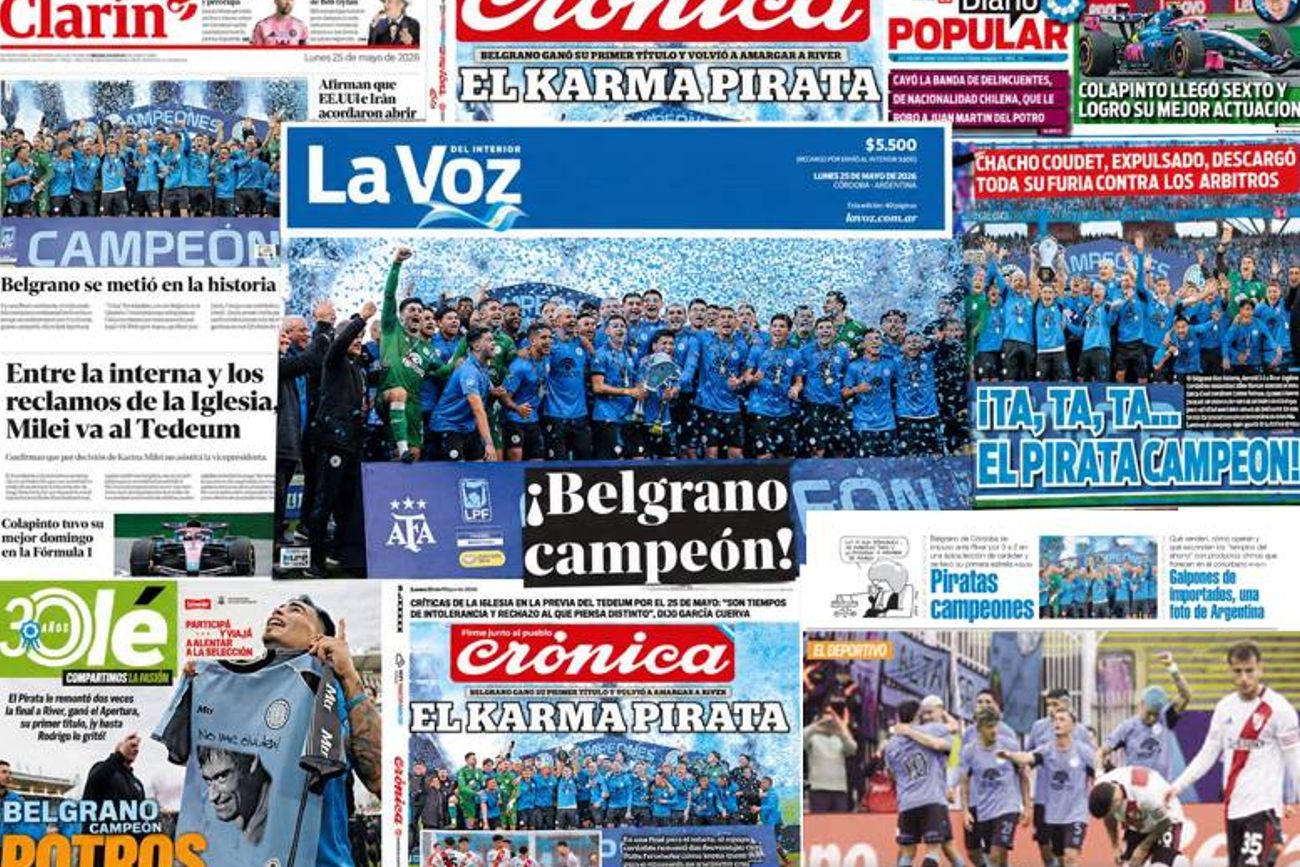 Las tapas de los diarios argentinos.