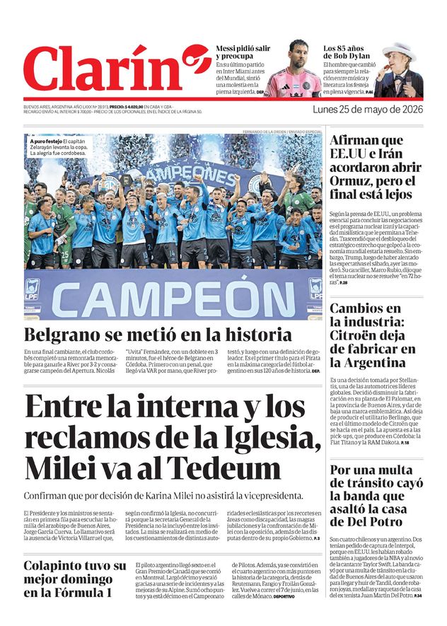 Las tapas de los diarios con Belgrano campeón.