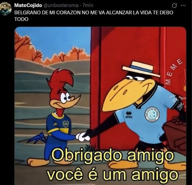 Más memes contra River por Belgrano campeón.