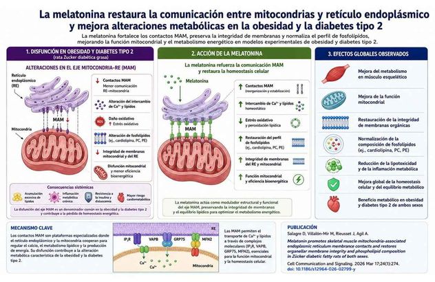 La melatonina (la hormona que regula el sueño) podría proteger frente a la diabesidad, una patología resultante de la combinación de obesidad y diabetes tipo 2.