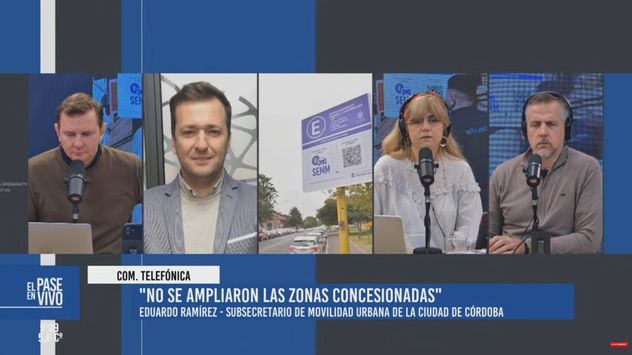 Eduardo Ramírez, subsecretario de Movilidad Urbana municipal dialogando con La Voz en Vivo, en El Pase.