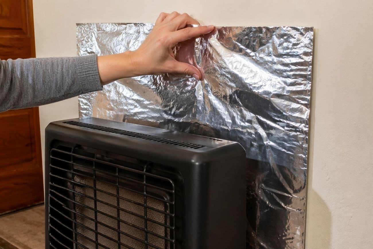 Cómo usar papel aluminio detrás de la estufa para conservar el calor en casa.