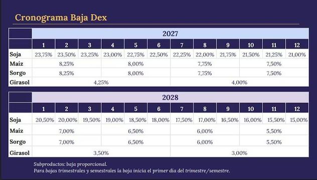 EL CRONOGRAMA DE LA BAJA PROGRESIVA. 