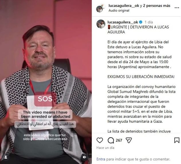 El video que subieron en la cuenta Instagram de Lucas Aguilera