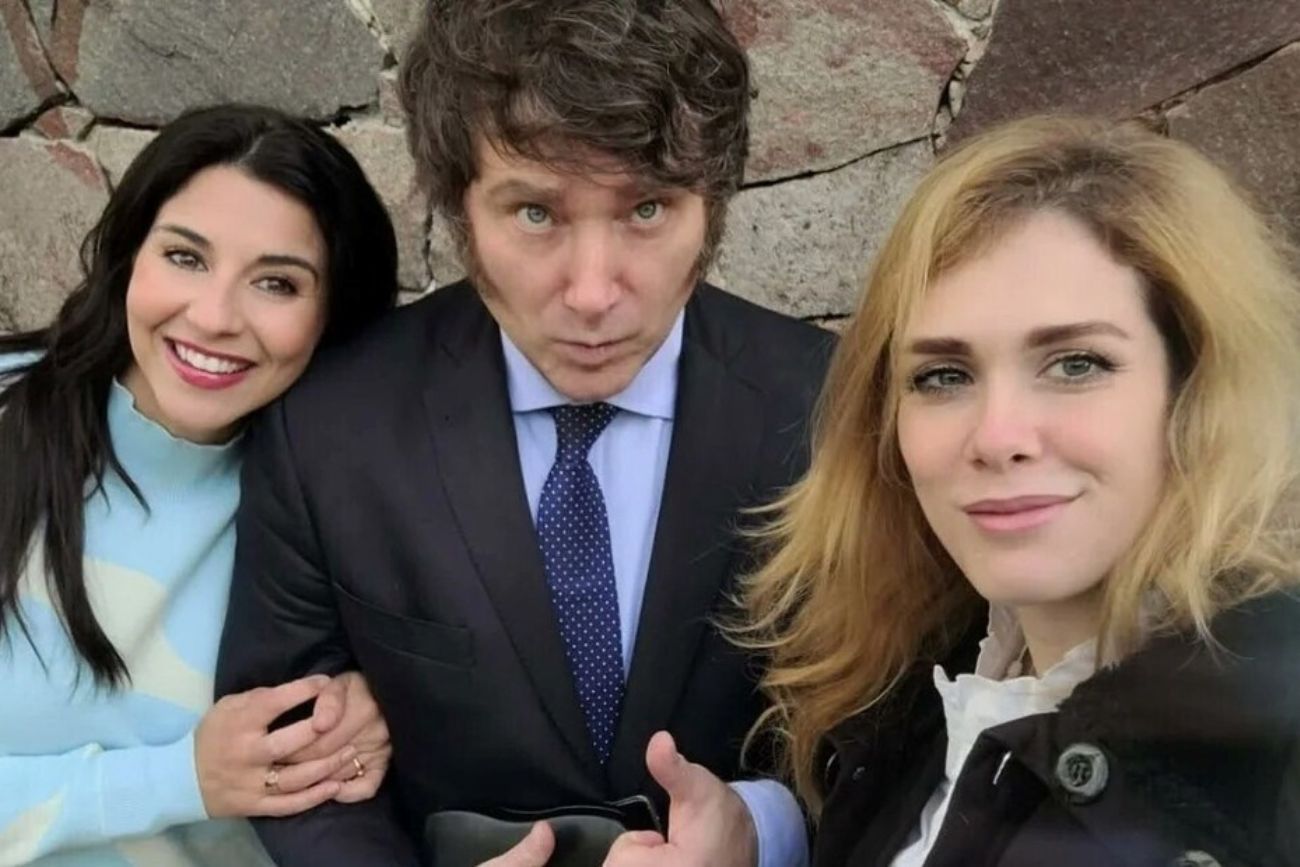 Javier Milei junto a Lilia Lemoine y Marcela Pagano.