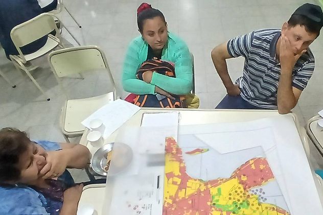 Se hicieron talleres participativos con el diseño de un mapa para prevenir incendios. (UNC)
