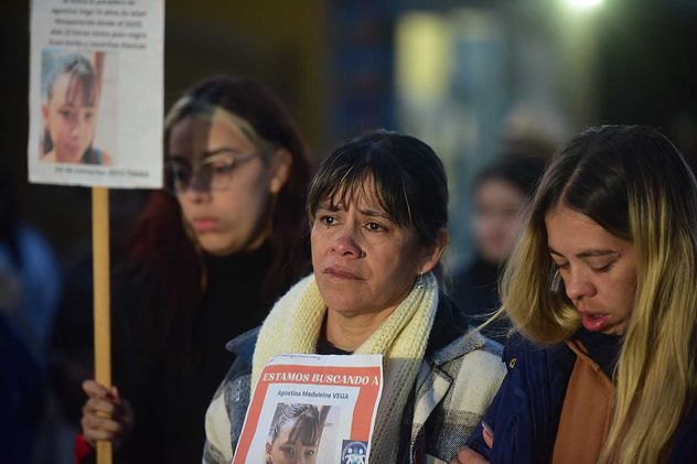 Marcha por la aparición de Agostina Vega, la adolescente desaparecida en Córdoba.