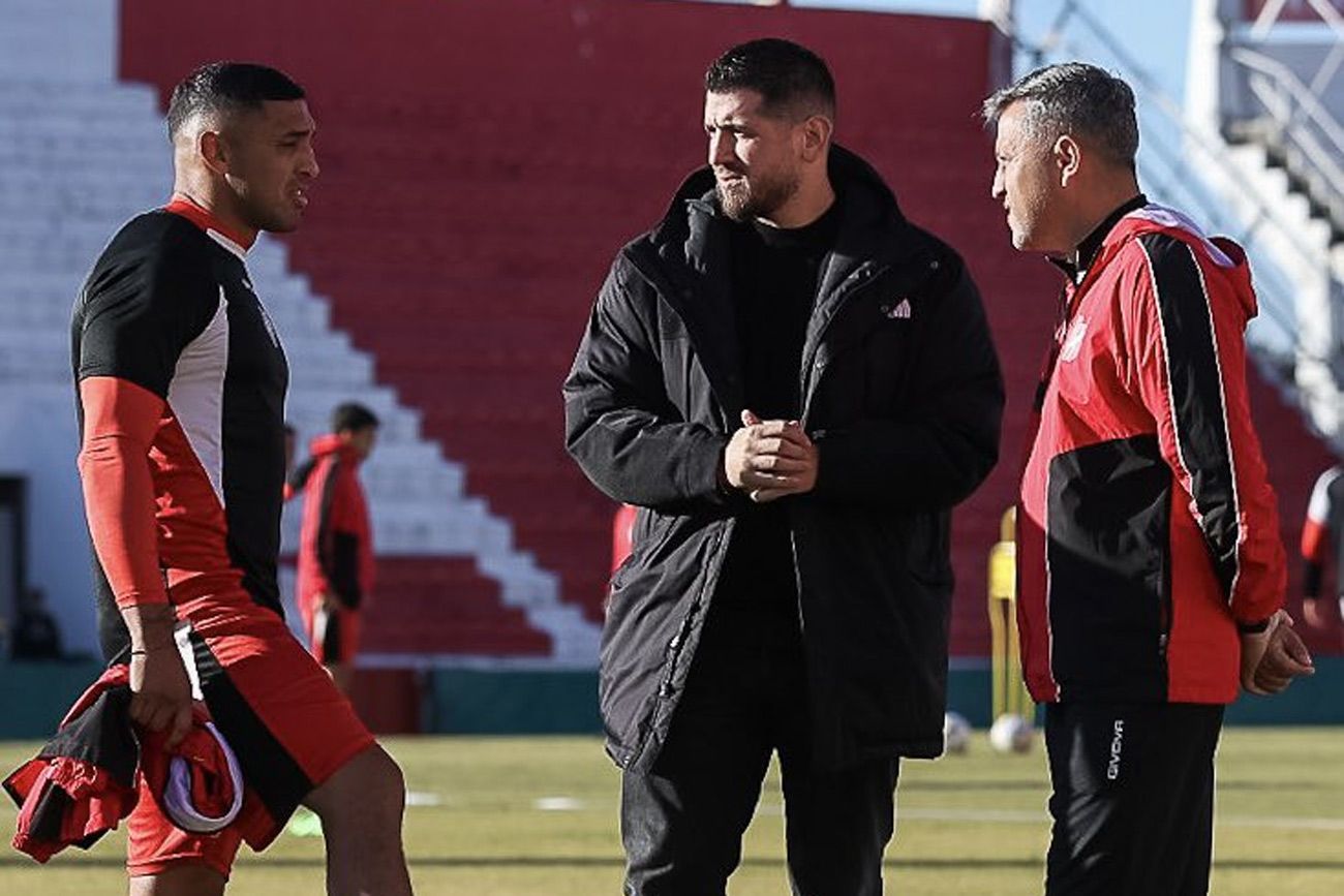 Cavagliatto estuvo esta mañana en el entrenamiento de la Gloria.