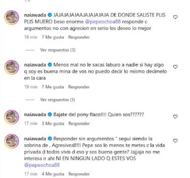 La respuesta de Nai Awada.
