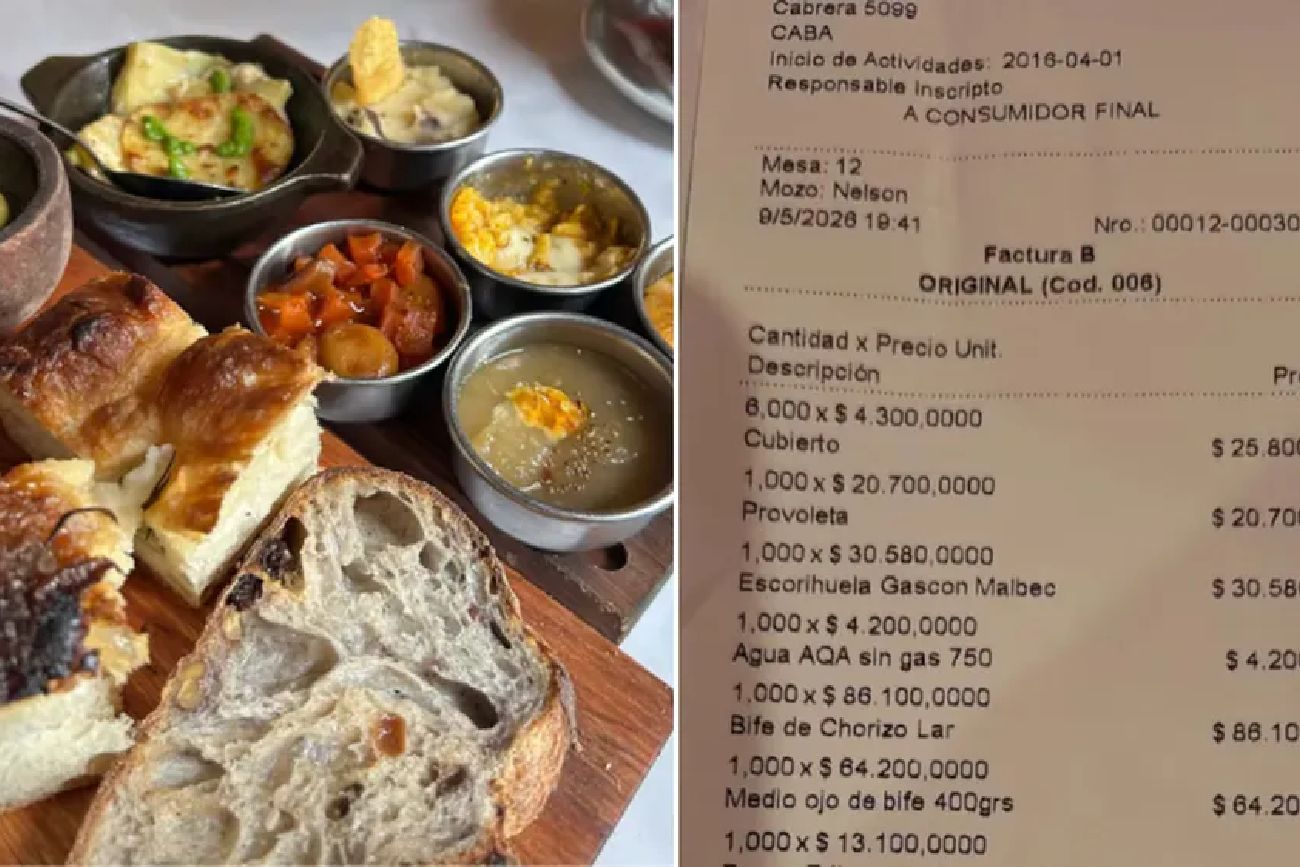 Fue a cenar a una reconocida parrilla argentina, miró el ticket y un descuento lo dejó mudo