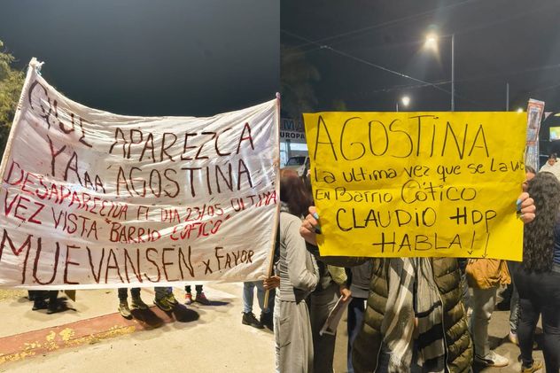 Marcha por la aparición de Agostina Vega, la adolescente desaparecida en Córdoba.